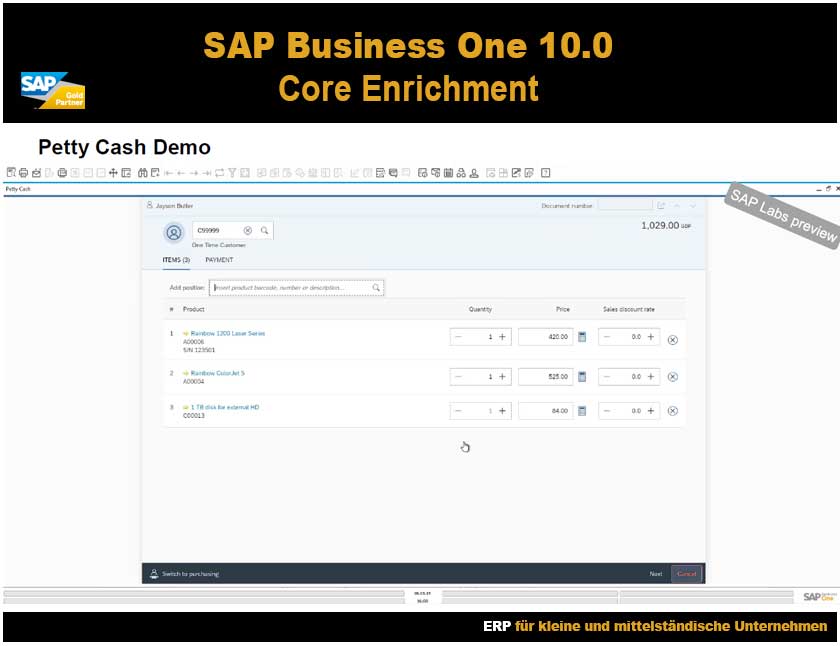 SAP Business One 10 Kassenlösung Demo